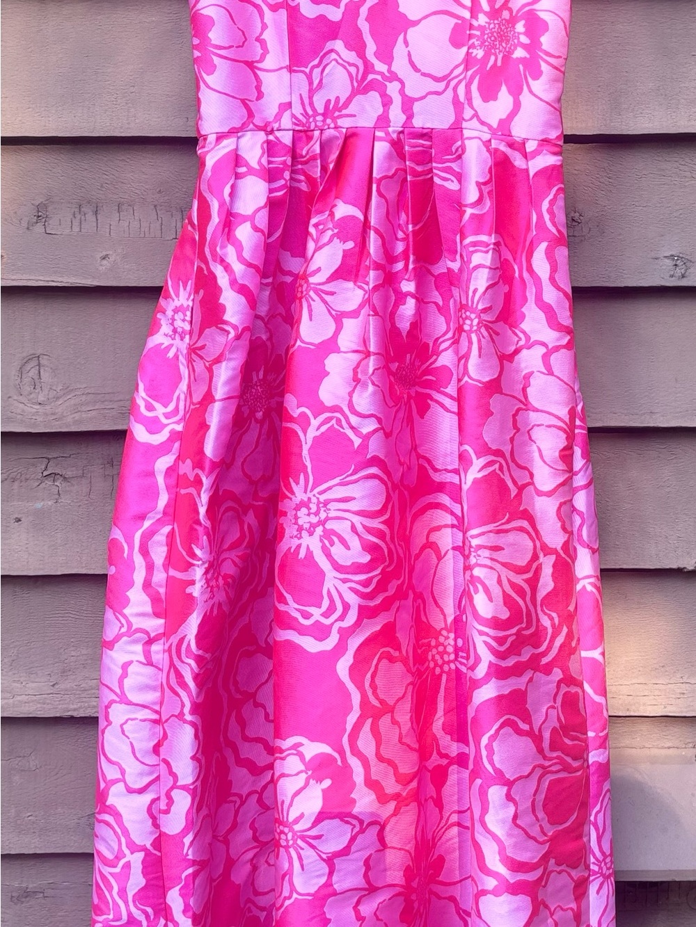NWT Lilly Pulitzer Marria Satin Jacquard Maxi Dress Parigi Pink Floral Size 8 - Picture 12 of 16
